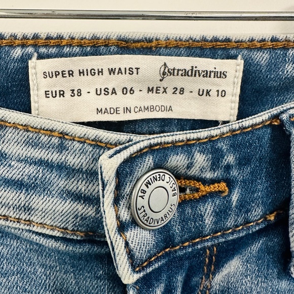 ASOS High waist skinny distressed jeans size US 6 - Picture 4 of 5